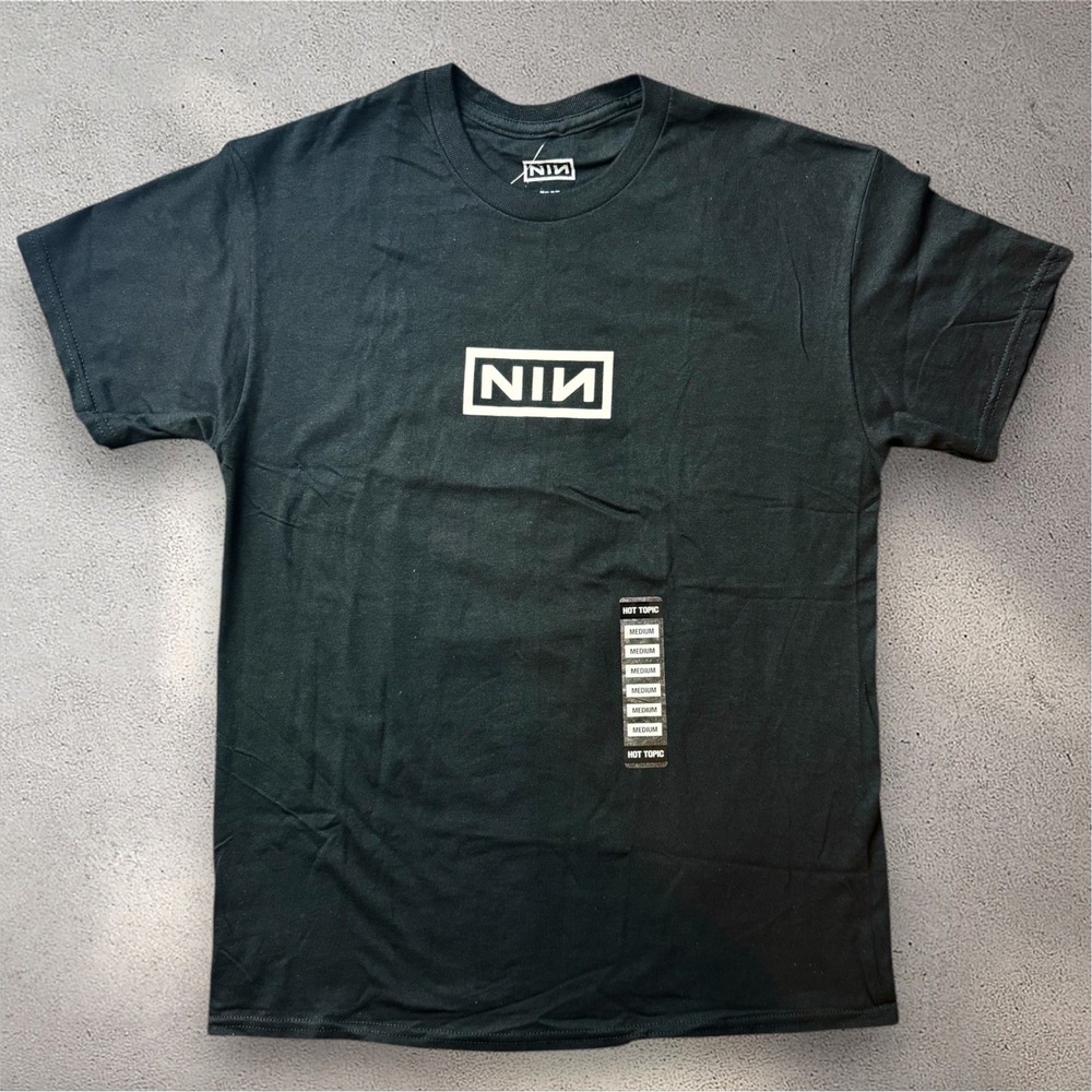 Nine Inch Nails Head Like a Hole Lyrics Graphic T-Shirt Black Mens Medium NEW